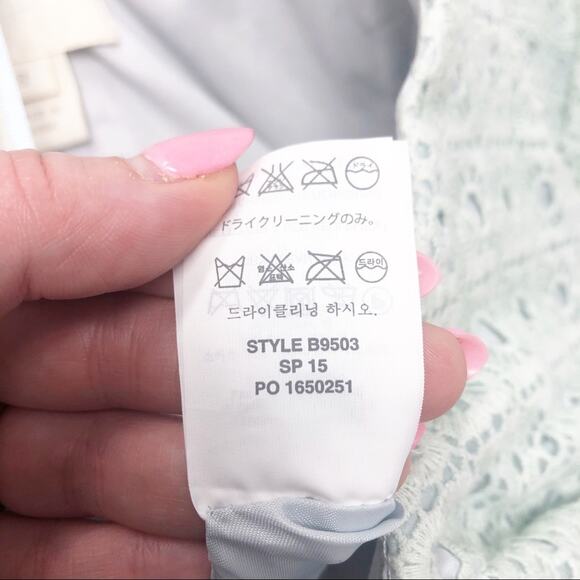 J. Crew Dusty Seaglass Hayley Eyelet Strapless Dress - Picture 6 of 7